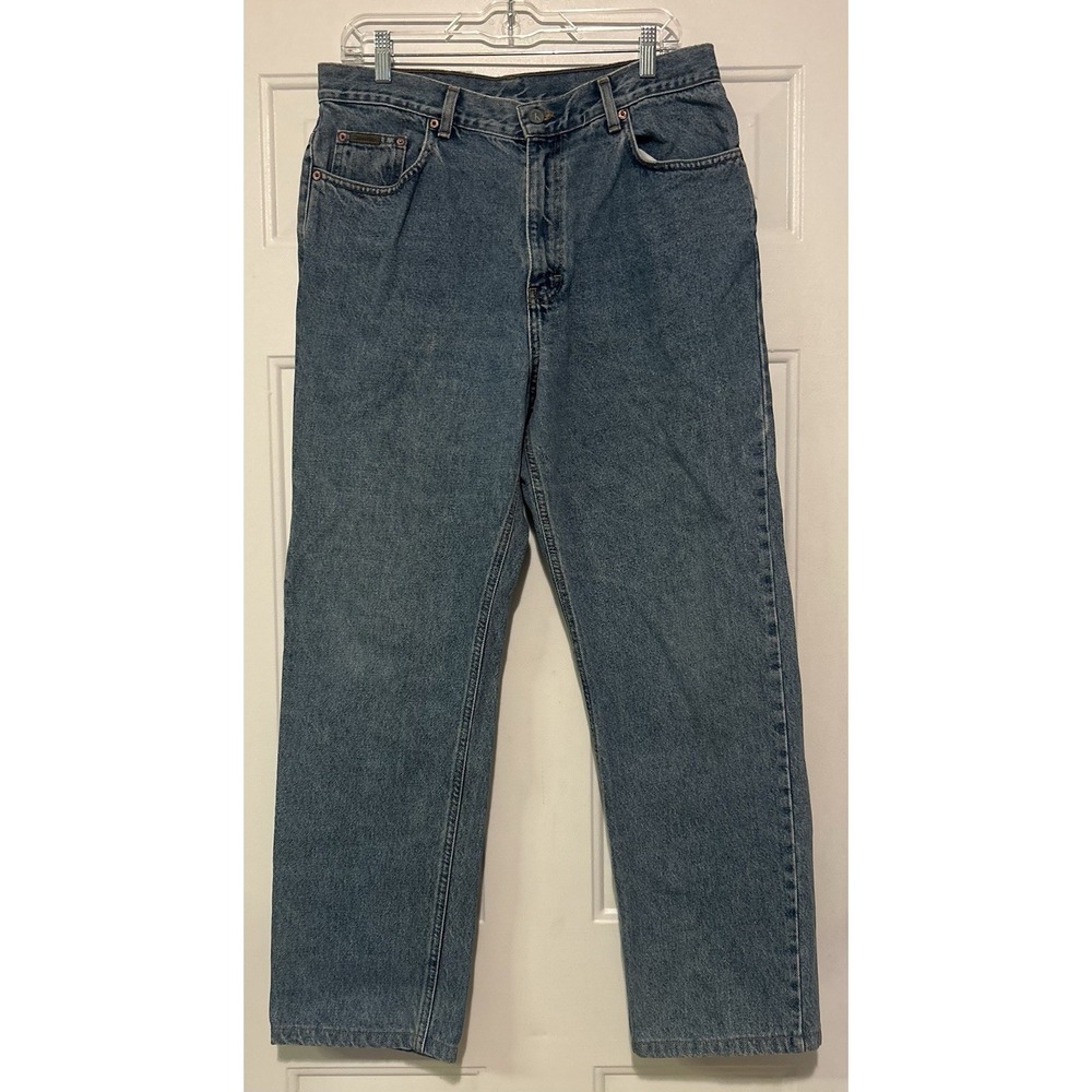 VTG Calvin Klein Denim Blue Jeans‎ Double Stone Wash Womens Sz 16 Made in USA